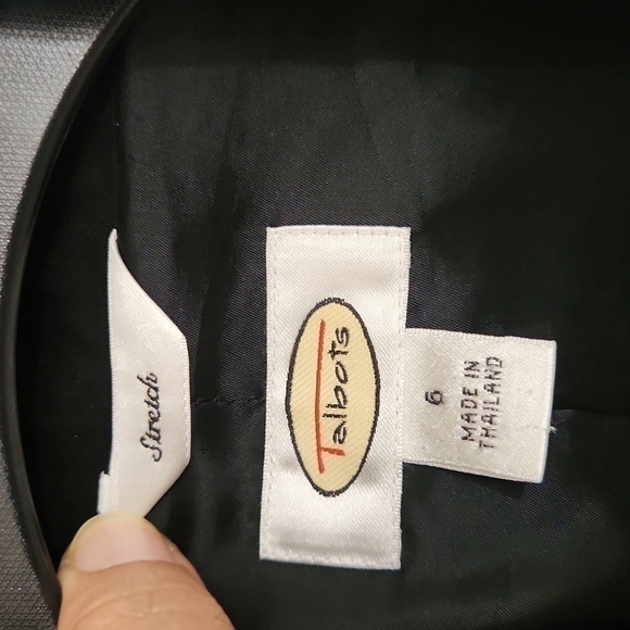 Talbots Stretch Black Blazer Collegiate Preppy Career Luxury Feminine Minimalist - Picture 9 of 16